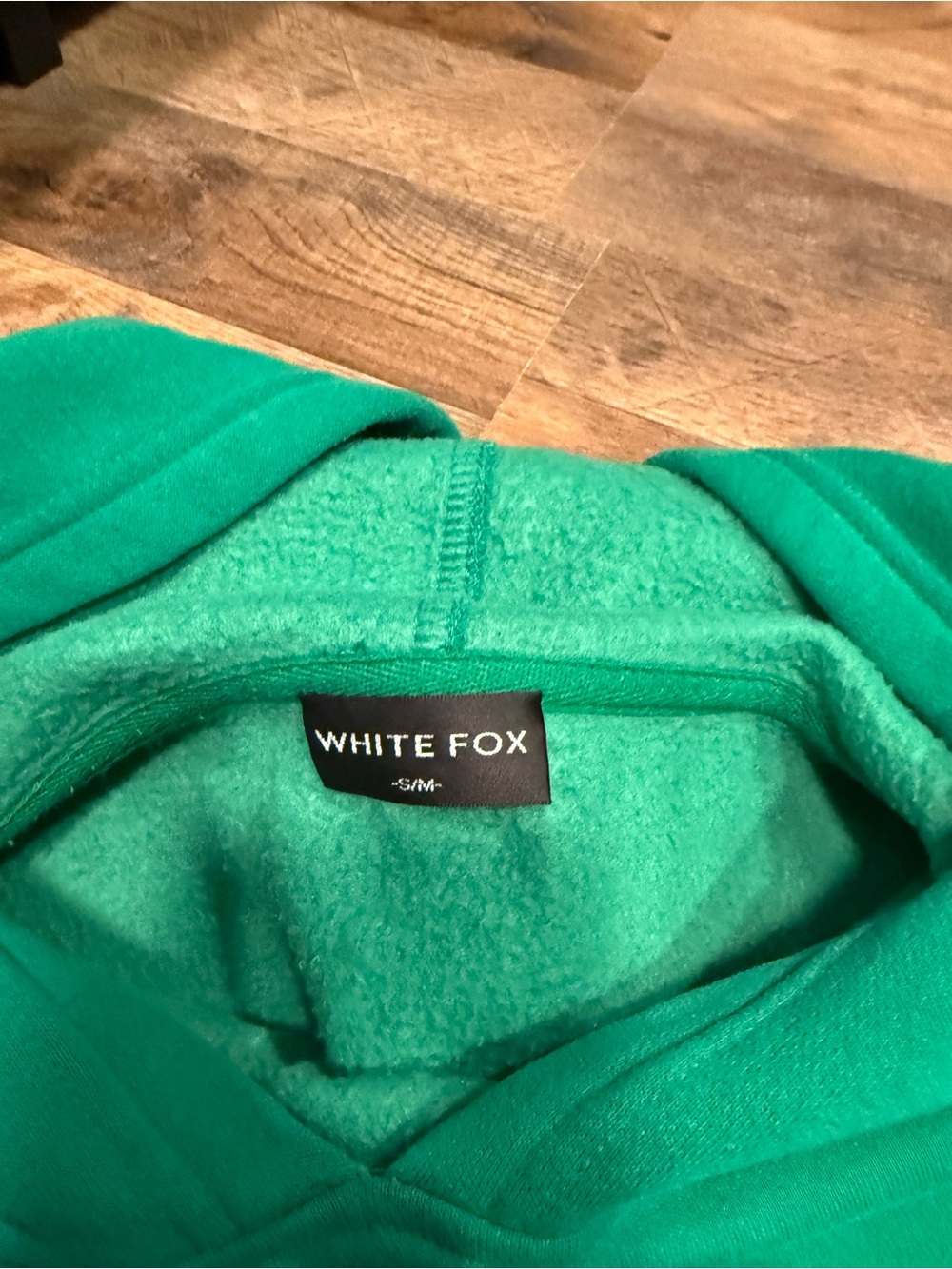 White Fox Boutique Green Half-Zip Logo Sweatshirt View 4